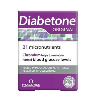 Diabetone Original за нормални нива на кръвната захар х30 таблетки | Vitabiotics