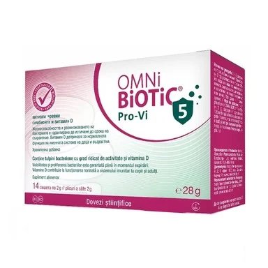 Омни Биотик Pro-Vi 5 Пробиотик с Витамин D за имунната система х14 сашета | Institut AllergoSan