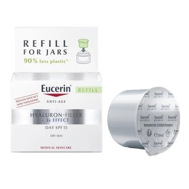 Eucerin Hyaluron-Filler Дневен крем за суха кожа SPF15 пълнител х50 мл | Eucerin