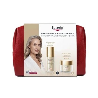 Комплект Eucerin Hyaluron-Filler + Elasticity 3D Серум х30 мл + Дневен крем SPF30 x50 мл | Eucerin