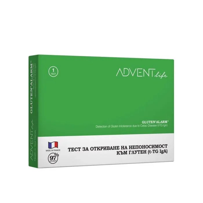 Advent Life GLUTEN ALARM Тест за глутенова непоносимост (целиакия) в домашни условия | ADVENT LIFE