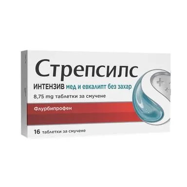 Стрепсилс Интензив Мед и Евкалипт без захар x16 таблетки | Reckitt Benckiser Healthcare