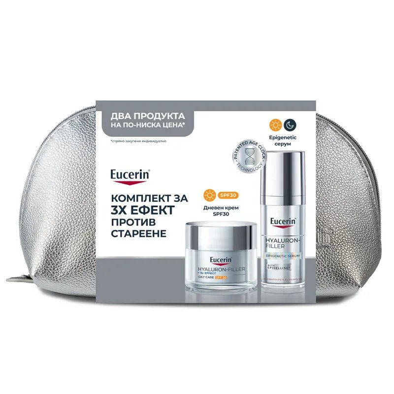 Eucerin Hyaluron-Filler Дневен крем SPF30 50 мл + Epigenetic Серум 30 мл | Eucerin