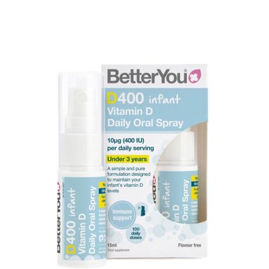 BetterYou Витамин D 400 IU Орален спрей за бебета и деца х15 мл | BetterYou