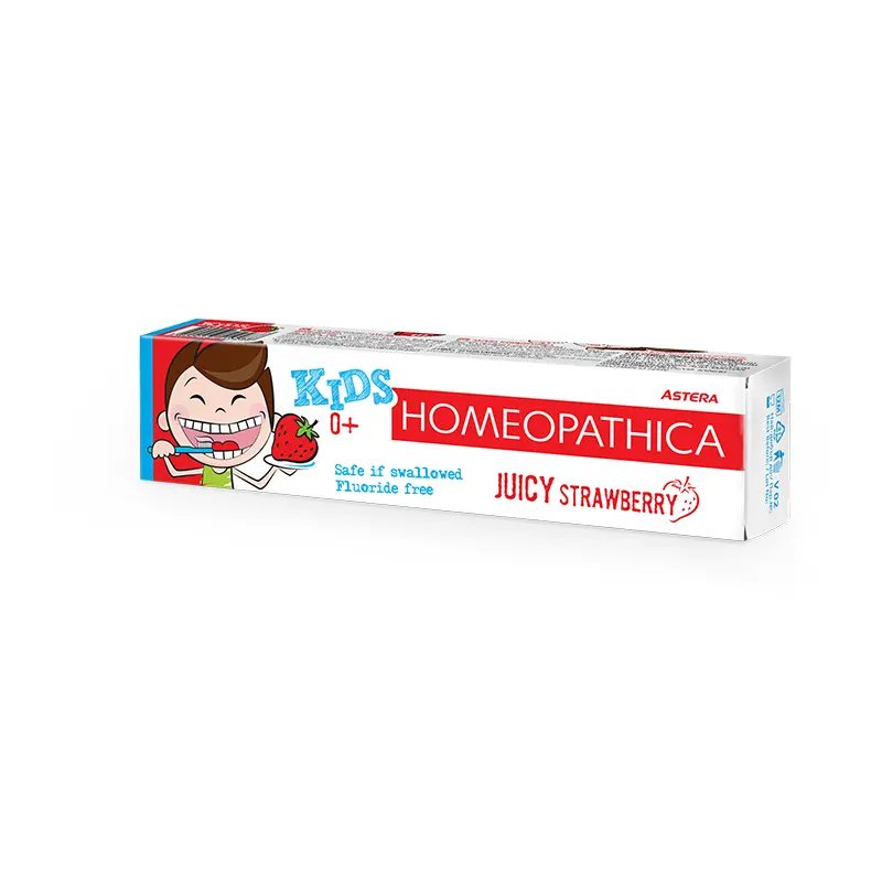 ASTERA HOMEOPATHICA KIDS Juicy Strawberry паста за зъби 0+ х 50 мл. | Aroma