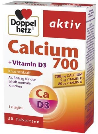 Допелхерц Актив Калций 700 + D3 + Витамин К х 30 табл. | Queisser Pharma GmbH