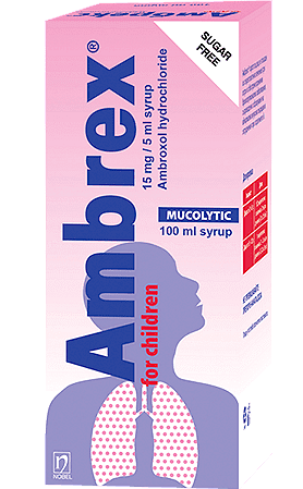 Амбрекс сироп против кашлица за деца 15мг/5мл х 150мл | Nobel Pharma